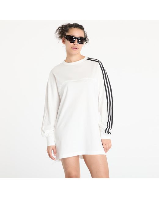 Maglietta 3-Stripes Long Sleeve Long-Sleeve Top di Y-3 in White