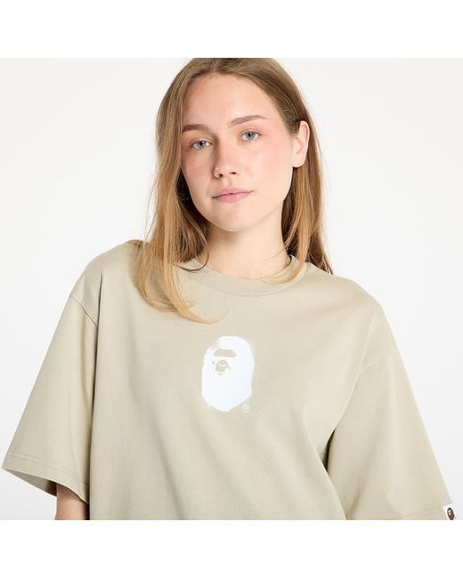 Maglietta Pigment Print Ape Head Relaxed Fit Tee di A Bathing Ape in Natural