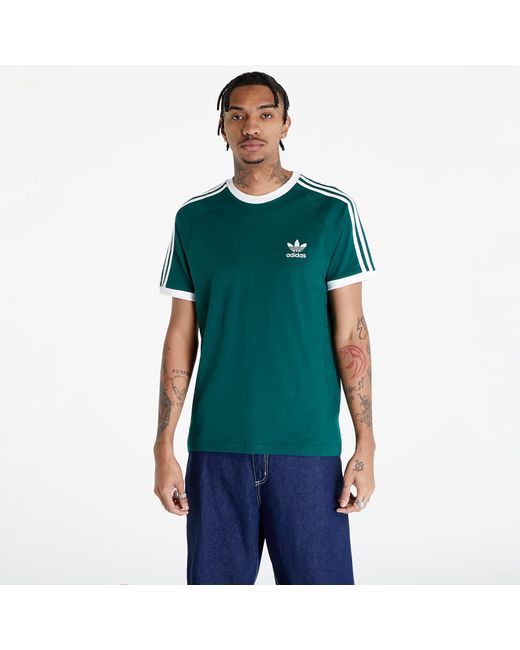 Adidas Originals Green Adidas Adicolor Classics 3-stripes Short Sleeve Tee Collegiate for men
