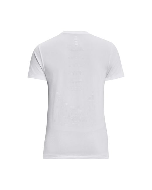Under Armour Damesshirt Seamless Stride Met Korte Mouwen Wit / Wit / Reflecterend in het White