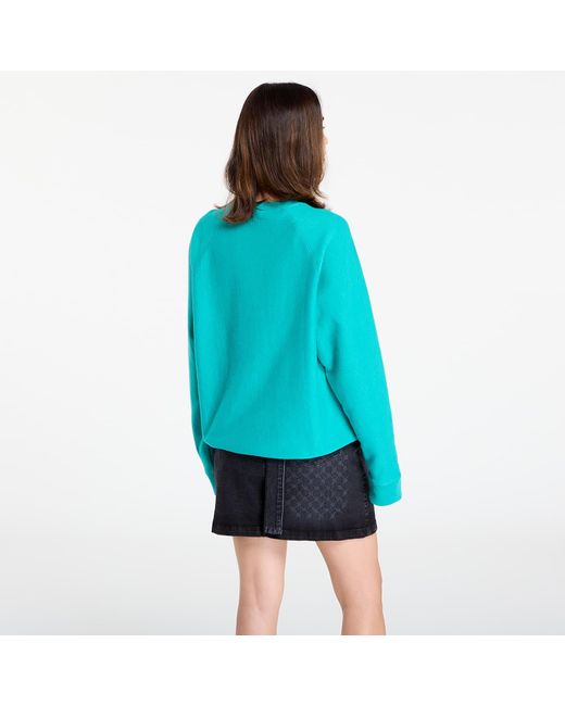 Sporty & Rich Blue Sweatshirt Varsity Crest Soft Crewneck