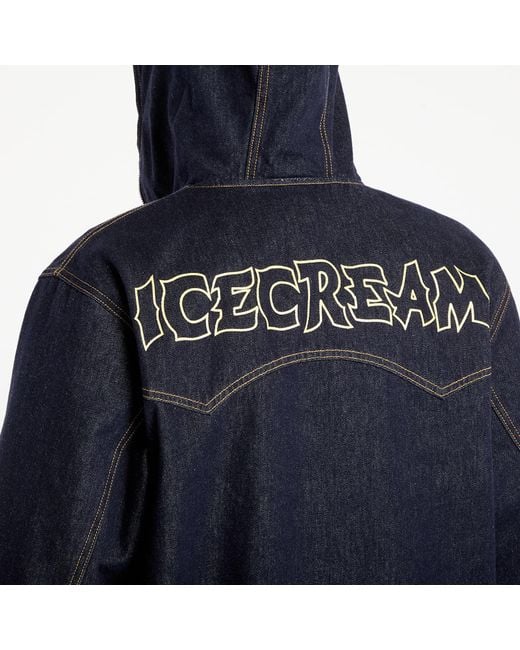 BBCICECREAM Jas Icecream Western Panelled Zip Through Denim Jacket in het Blue voor heren