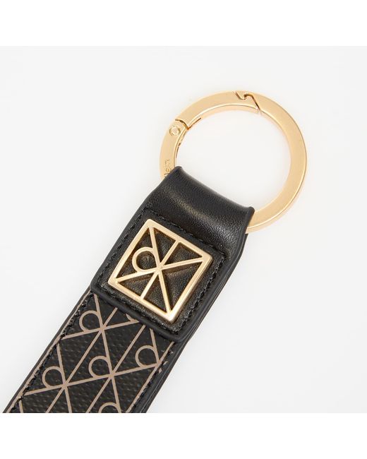 Calvin Klein Black Wallet Emblem Aop Key Fob + Cardholder