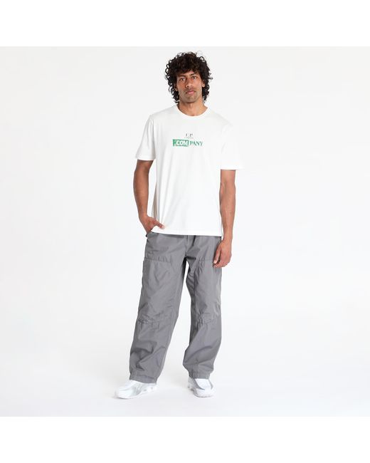 C P Company T-Shirt Logo-Print Jersey T-Shirt in het White voor heren