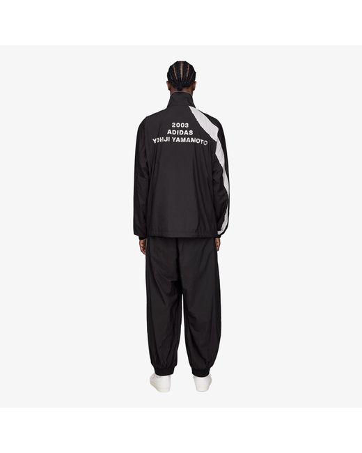 Y-3 Jas Raw Edge 3 Stripes Nylon Shell Jacket in het Black voor heren