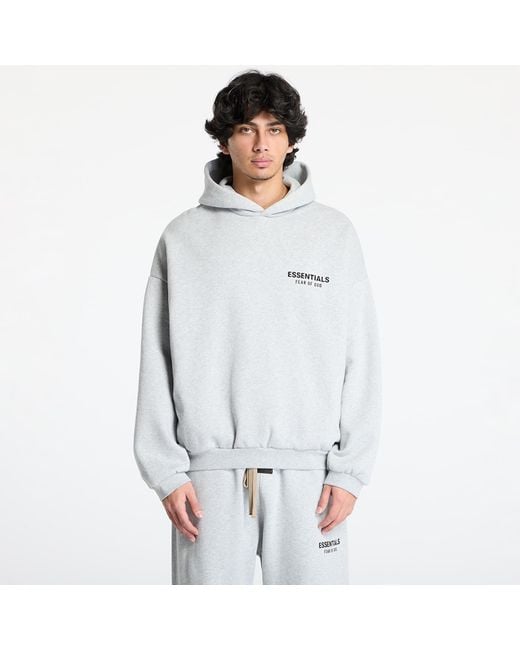 Fear Of God Sweatshirt Essentials Fleece Hoodie Light Heather in het Gray voor heren