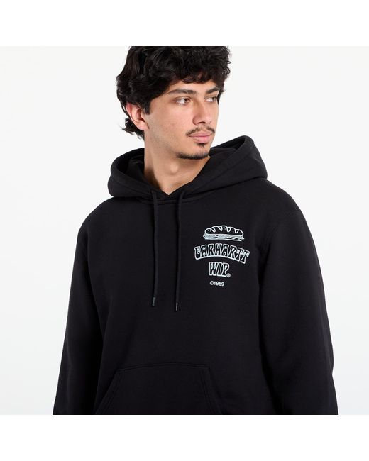 Carhartt Sweatshirt Hooded Sandwich Sweat Fog in het Black