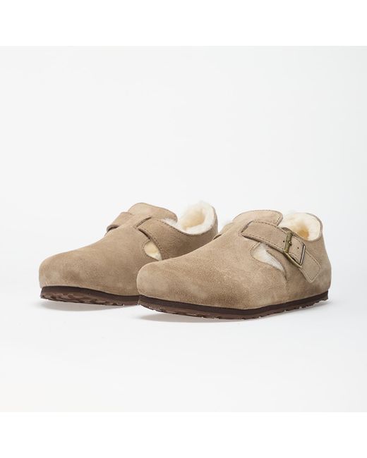 Birkenstock Natural Sneakers London Shearling Suede Leather