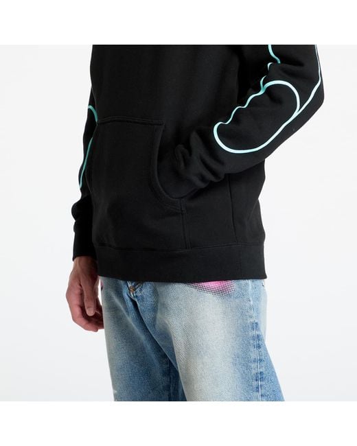 Felpa Pleaure Pixel P Hoodie di Pleasures in Black da Uomo