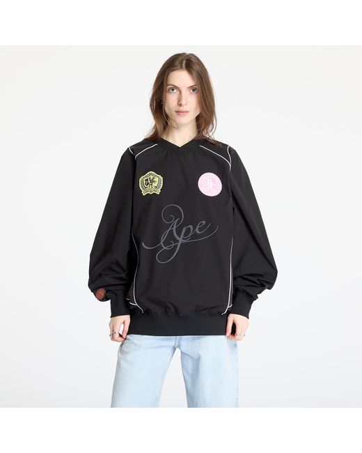 A Bathing Ape Black Jacket Multi Logo Relaxed Fit Pullover