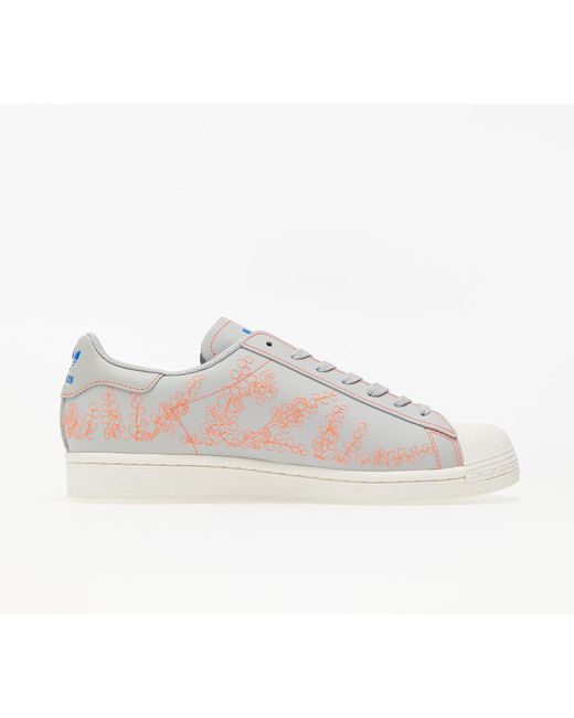 grey and white superstar adidas
