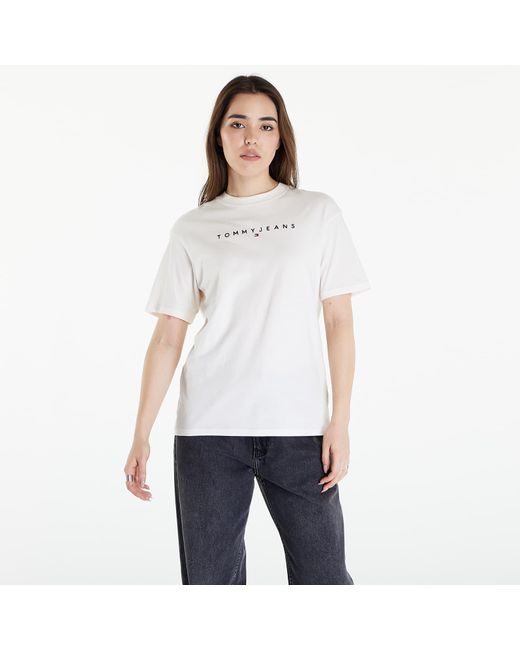 Tommy Hilfiger Relaxed New Linear Short Sleeve Tee Ancient White