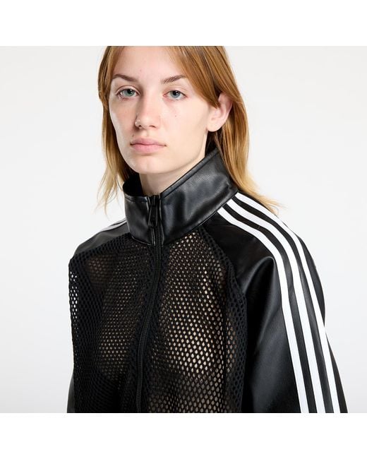Veste adidas x jeremy scott faux leather mesh track top unisex l Adidas Originals en coloris Black