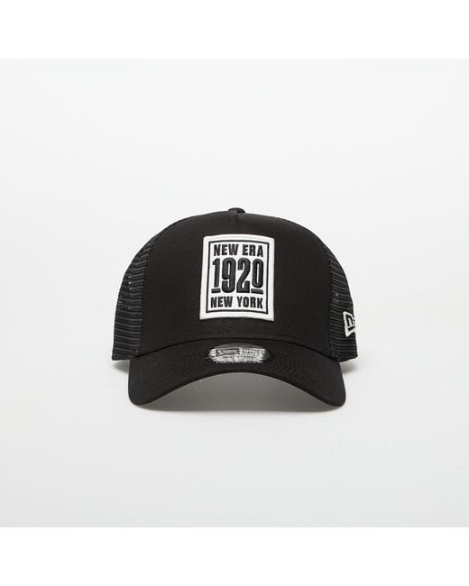 KTZ Black Mütze New York 9Forty Aframe Essential Patch Trucker Cap