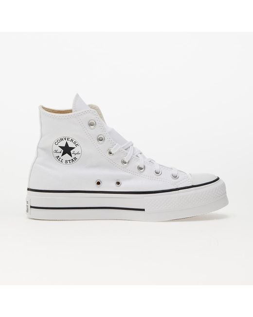 Converse White Sneakers Chuck Taylor All Star Lift Platform Wide Width/ Eur
