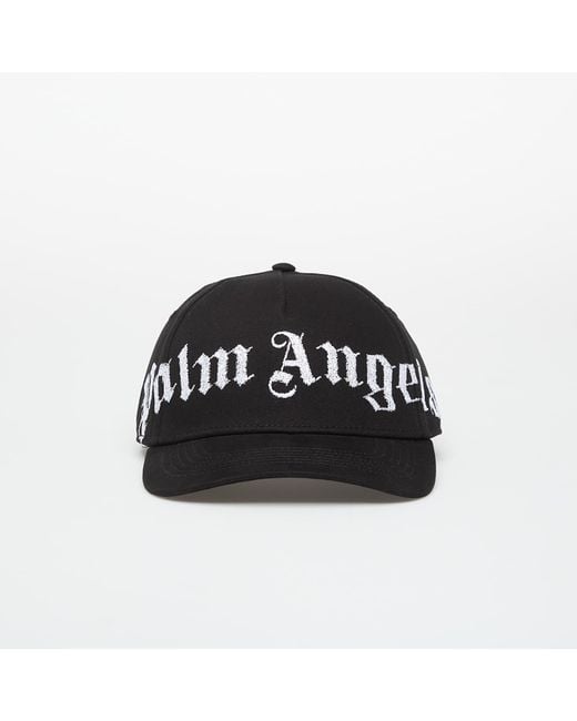 Palm Angels Black Cap Overlogo Cap/ Off