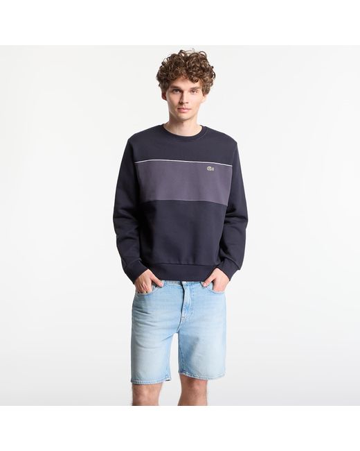Lacoste Sweatshirt Sweatshirt Blackbird/ Graphite in het Blue voor heren