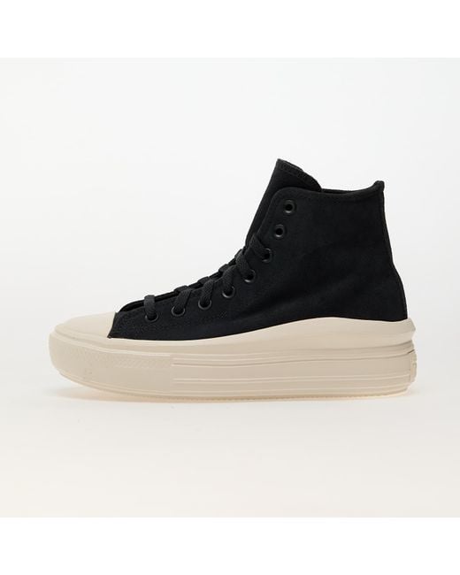 Converse Black Sneakers Chuck Taylor All Star Move Platform Colorful Suede Shadow Woods/ Egret/ Eur