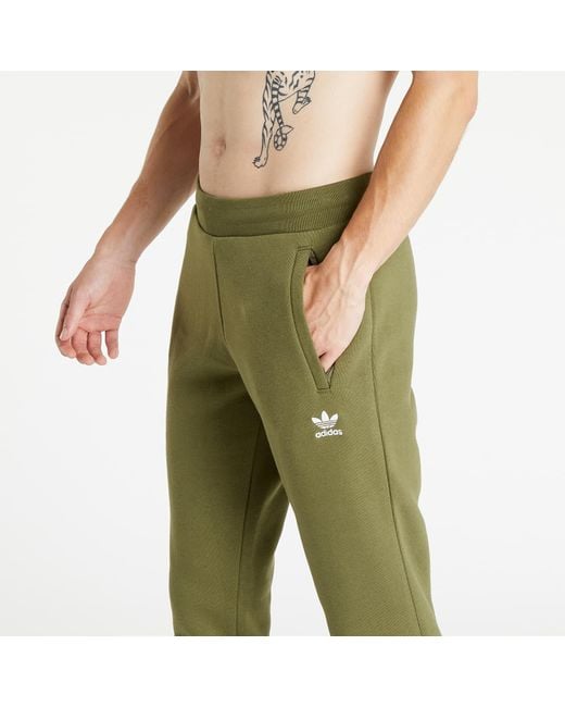 Adidas Originals Green Adidas Essentials Track Pants Focus Olive for men