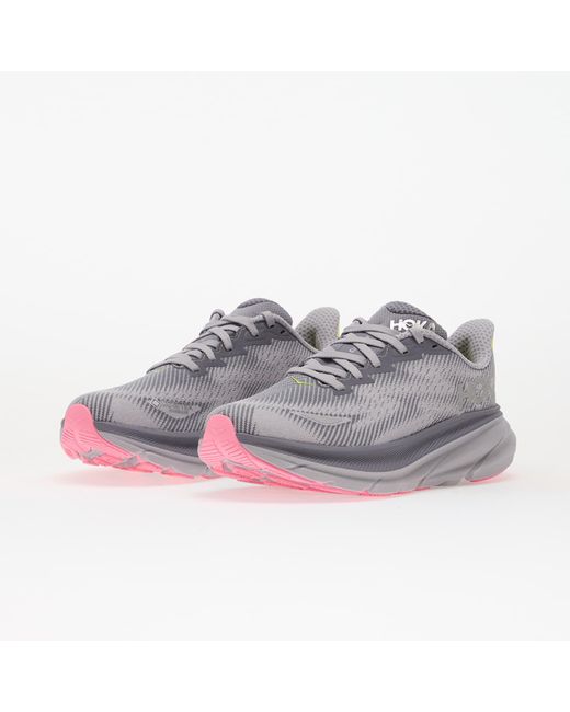 Hoka One One Gray Sneakers W Clifton 9 Gtx Skies/ Foggy Eur