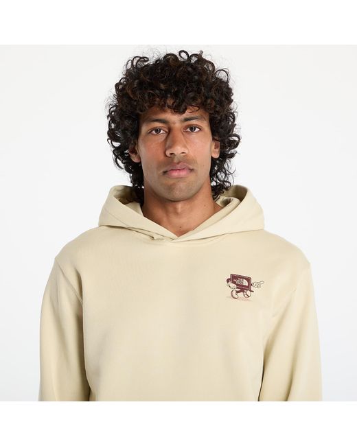 The North Face Sweatshirt Cartoon Logo Relaxed Hoodie in het Natural