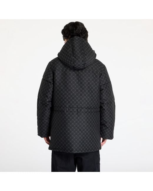 Daily Paper Black Jacket Oba Cotton Monogram Puffer for men