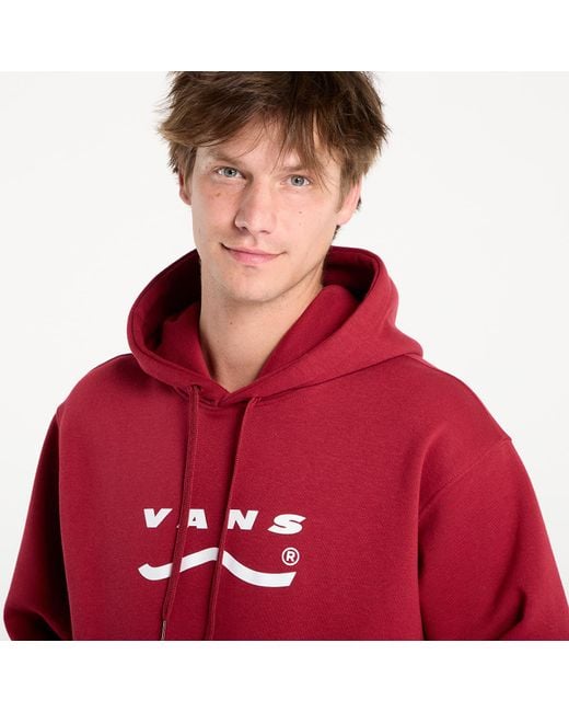 Felpa Deteremined Pullover di Vans in Red da Uomo