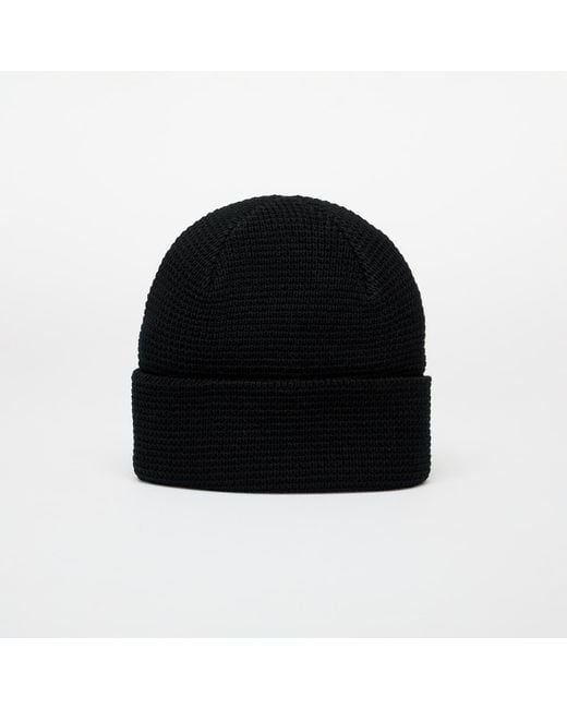 Pleasures Black Old E Waffle Beanie for men