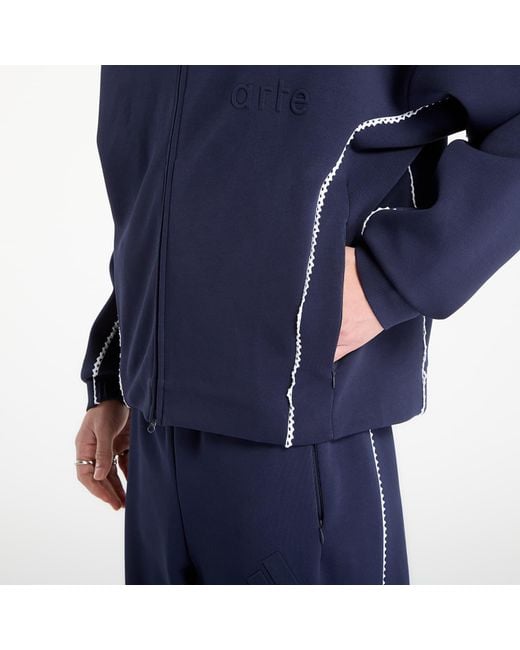 Fepa Adidas X Arte Z.N.E. Fu-Zip Track Top Egend Ink di Adidas Originals in Blue da Uomo