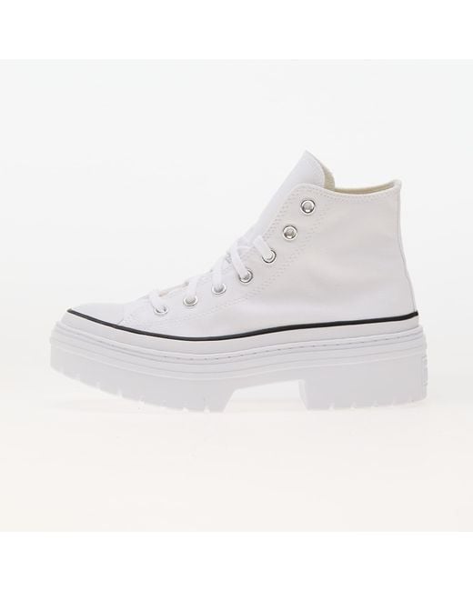 Converse White Sneakers Chuck Taylor All Star Lugged Heel Platform/ Egret
