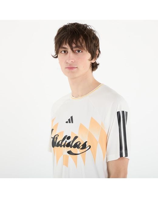 Adidas Originals T-Shirt Adidas House Of Tiro X Common Goal Jersey T-Shirt Off/ Semi Ice Tangerine in het White voor heren