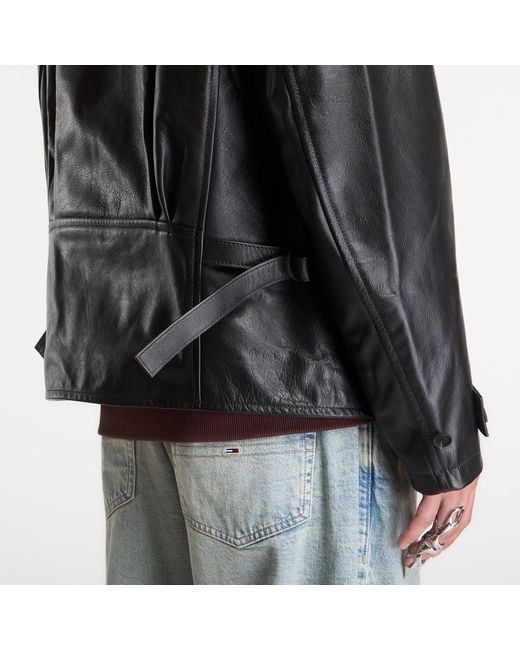 Y-3 Black Jacket Leather Blouson for men
