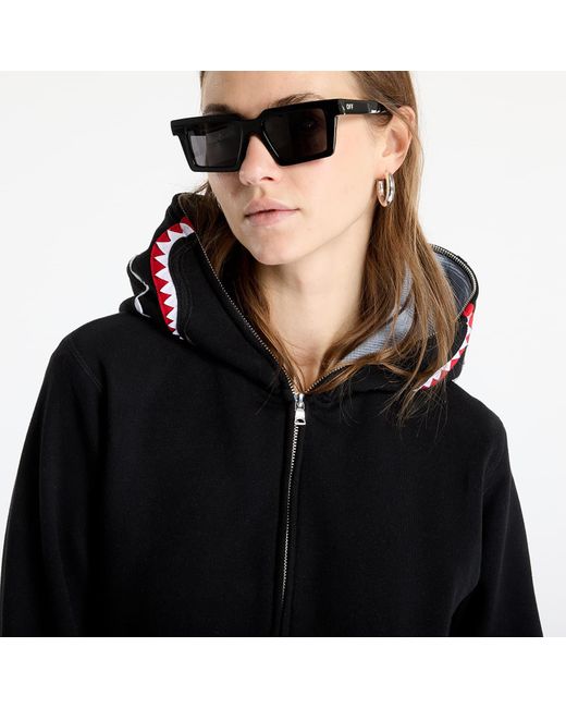Felpa 2Nd Shark Full Zip Hoodie di A Bathing Ape in Black