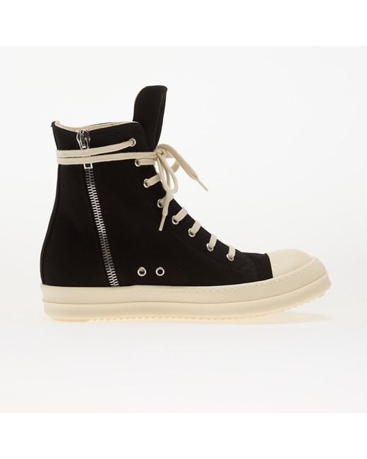 Rick Owens Black Sneakers Denim Shoes