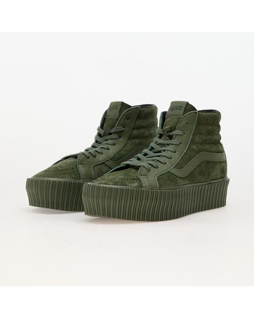 Vans Green Sneakers Sk8-Hi Reissue 38 Platform Lx Suede/Leather Eur