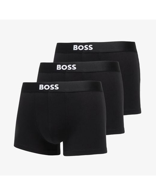 Boss Boxers Trunk 3-Pack Boss One in het Black voor heren