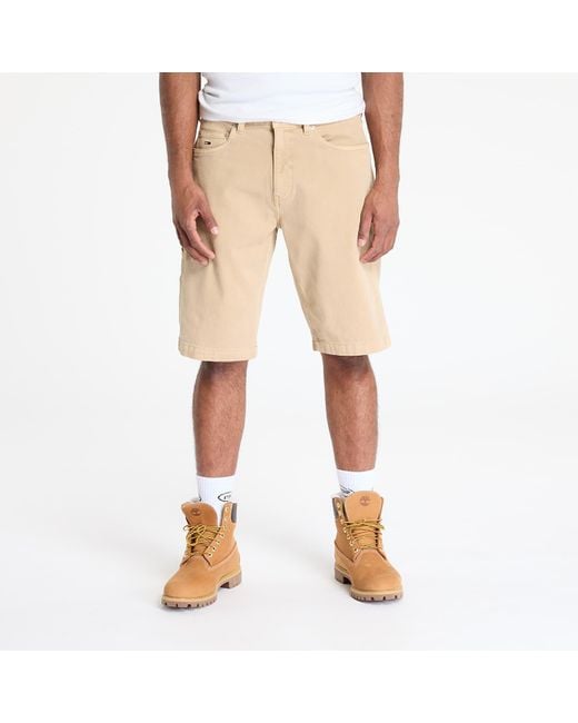 Tommy Hilfiger Tommy Jeans Jaimie Canvas Cargo Shorts in het Natural voor heren