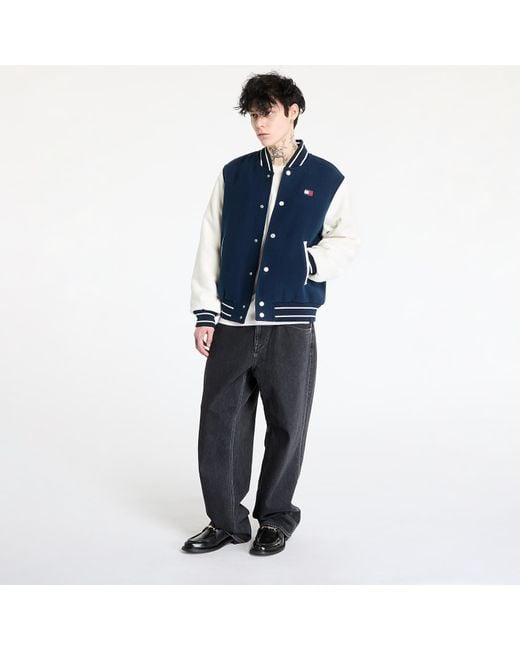 Tommy Hilfiger Jas Tommy Jeans Wool Blend Varsity Jacket in het Blue voor heren