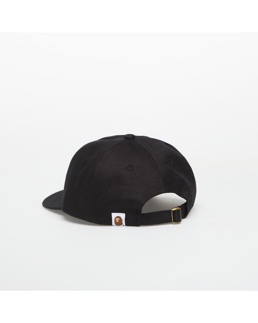 A Bathing Ape Black Patched Panel Cap M