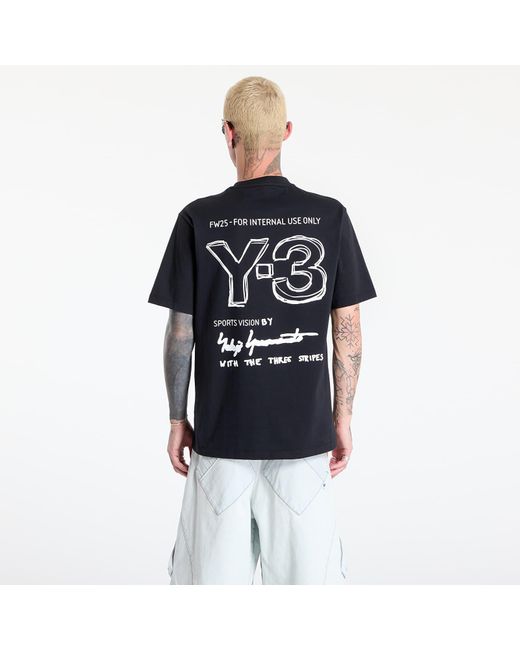 Y-3 T-Shirt Merch Ss Tee in het Blue voor heren