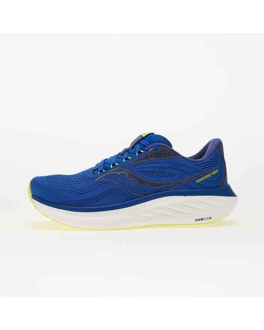Saucony Blue Sneakers Ride 18 Lapis/ Citron