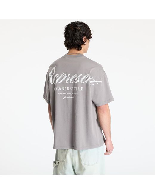 Represent T-Shirt Owners Club Script T-Shirt in het Gray voor heren