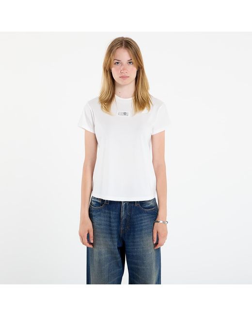 MM6 by Maison Martin Margiela Women's White T-Shirt Rtw Avp T-Shirt