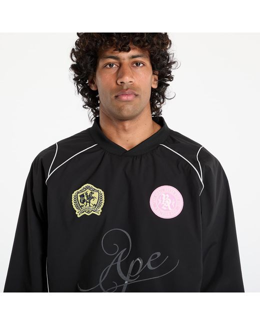 A Bathing Ape Black Jacket Multi Logo Relaxed Fit Pullover