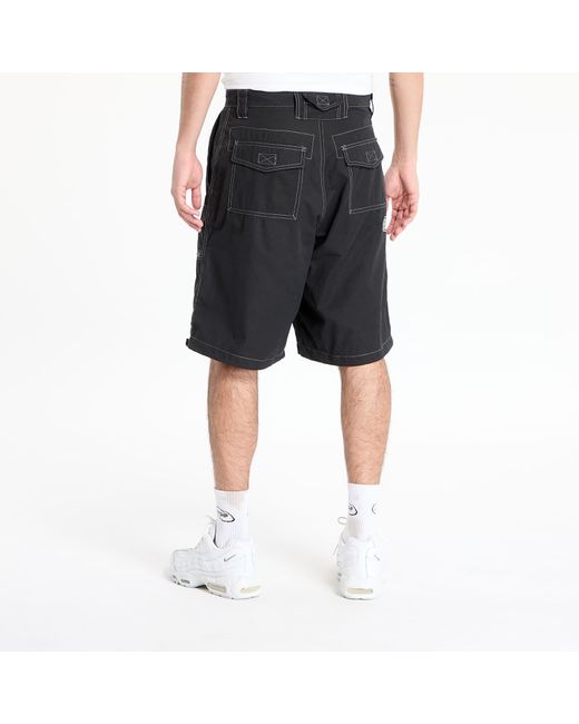 Pleasures Black Raider Cargo Shorts for men