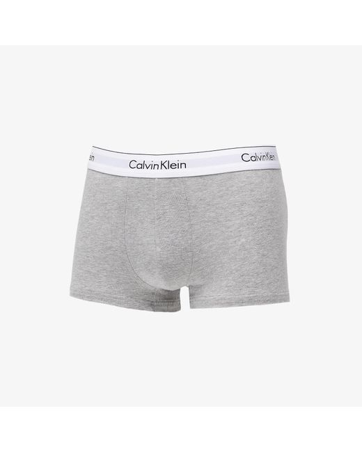 Calvin Klein Gray Modern Cotton Stretch Trunk 3-pack Black/ White/ Grey Heather for men