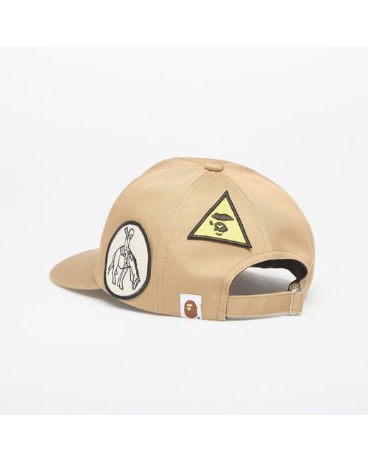 Tappo Multi Patch Cap di A Bathing Ape in Natural