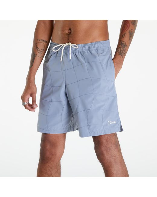 Dime Blue Wave Quilted Shorts for men