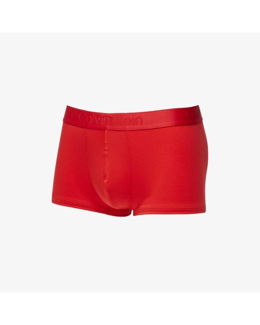 Calvin Klein Red Black Holiday Low Rise Trunk 3-pack Multicolor for men