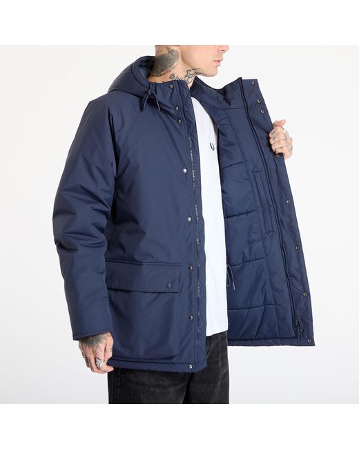 Fred Perry Jas Padded Zip Through Jacket in het Blue voor heren